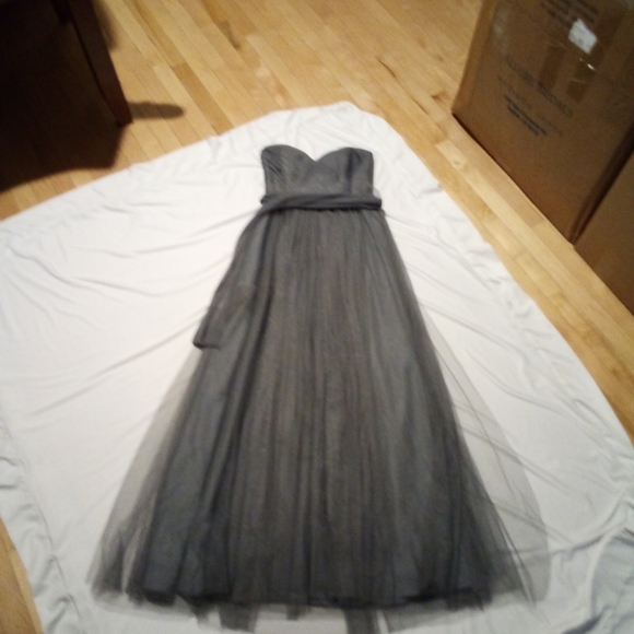 Allures Bridals Brideslmaid Gray Dress - Picture 4 of 5